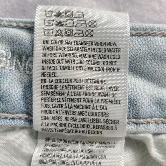 American Eagle  Super Stretch Distressed Ripped Skinny Jeans Light Wash 2 2401 - Picture 5 of 9